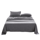 Cosy Club Washed Cotton Sheet Set Double Black