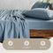 Cosy Club Washed Cotton Sheet Set Queen Blue