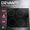 Devanti Ceramic Cooktop 60cm Electric Kitchen Burner Cooker 4 Zone Knobs Control