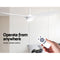 52 DC Motor Ceiling Fan with LED Light with Remote 8H Timer Reverse Mode 5 Speeds White"