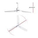 52 DC Motor Ceiling Fan with LED Light with Remote 8H Timer Reverse Mode 5 Speeds"