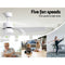 52 DC Motor Ceiling Fan with LED Light with Remote 8H Timer Reverse Mode 5 Speeds"
