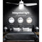 52 DC Motor Ceiling Fan with LED Light with Remote 8H Timer Reverse Mode 5 Speeds"