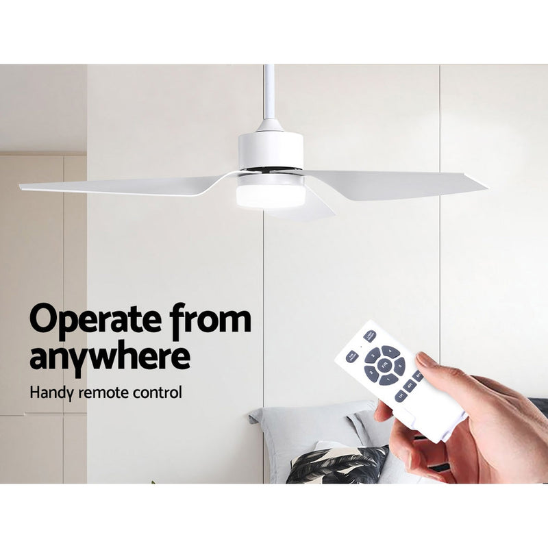 52 DC Motor Ceiling Fan with LED Light with Remote 8H Timer Reverse Mode 5 Speeds"