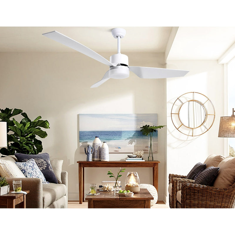 52 DC Motor Ceiling Fan with LED Light with Remote 8H Timer Reverse Mode 5 Speeds"