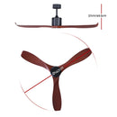 56 DC Motor Ceiling Fan with Remote 8H Timer Reverse Mode 5 Speeds Wooden"