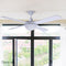 Devanti 52'' Ceiling Fan w/Light w/Remote Timer - White