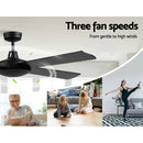 Devanti 52 inch 1300mm Ceiling Fan 4 Wooden Blades with Remote Control Reversible Fans