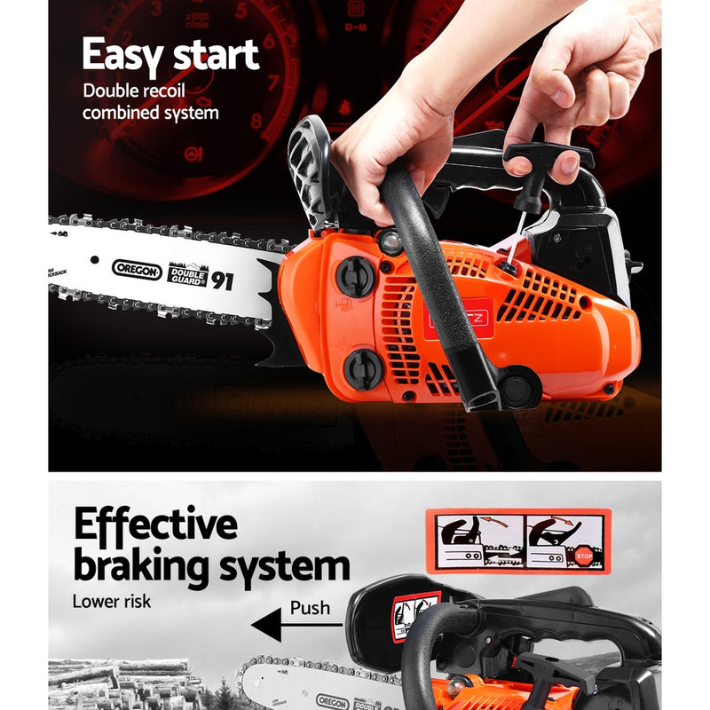 GIANTZ 25cc Commercial Petrol Chainsaw 10” Oregon Bar E-Start Chains Saw Tree