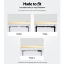 Artiss Motorised Standing Desk Desktop Electric Sit Stand Table White Oak