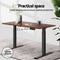 Artiss Motorised Standing Desk Desktop Electric Sit Stand Table Rustic Brown