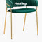 Artiss Dining Chairs Green Velvet Upholstered Set Of 2 Dalia