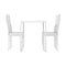 Artiss Dining Chairs and Table Dining Set 4 Chair Set Of 5 Wooden Top White
