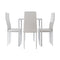 Artiss Dining Chairs and Table Dining Set 6 Chair Set Of 7 Wooden Top White