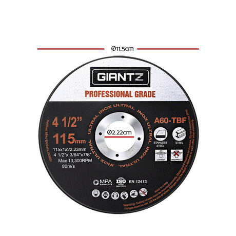 Giantz 50 x 4.5 Cutting Disc 115mm Metal Cut Off Wheel Angle Grinder Thin Steel
