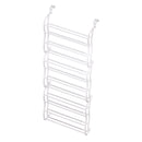 Artiss Shoe Rack 12-tier 24 Pairs Wall Mounted Metal Plastic Shoe Shleves White