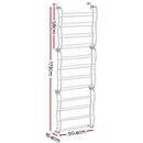 Artiss Shoe Rack 12-tier 24 Pairs Wall Mounted Metal Plastic Shoe Shleves White