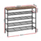 Artiss Shoe Rack 25 Pairs 5-tier Shoe Storage Organiser Shelf Metal frame Walnut