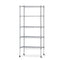 90cm 5 Tier Metal Wire Rack Shelving Unit Chrome Storage Shelves Racks Kitchen Trolley Silver