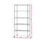 90cm 5 Tier Metal Wire Rack Shelving Unit Chrome Storage Shelves Racks Kitchen Trolley Silver