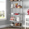 90cm 5 Tier Metal Wire Rack Shelving Unit Chrome Storage Shelves Racks Kitchen Trolley Silver