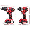 GIANTZ Cordless Impact Drill and Impact Driver 20V Lithium Drill Kit Charger