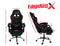 Gaming Office Chairs Computer Seating Racing With Back Massage Pointer And Recliner Footrest- Black