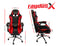 Gaming Office Chairs Computer Seating Racing With Back Massage Pointer And Recliner Footrest- Red