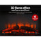 Devanti 2000W Electric Fireplace Mantle Portable Fire Log Wood Heater 3D Flame Effect Black