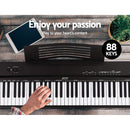Alpha 88 Keys Electronic Piano Keyboard Digital Electric w/ Stand Stool Pedal