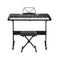 Alpha 61 Keys Electronic Piano Keyboard Digital Electric w/ Stand Stool Lighted