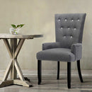 Artiss Cayes French Provincial Dining Chair - Grey