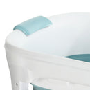 Weisshorn Foldable Bathtub Portable Folding Water Spa with Cover Plate 136x62cm