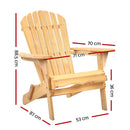 Gardeon Outdoor Chairs Furniture Beach Chair Lounge Wooden Adirondack Garden Patio