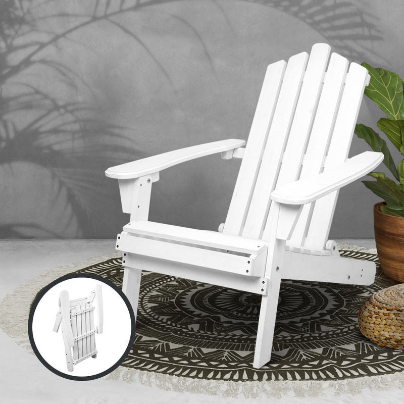 Gardeon Outdoor Furniture Lounge Chairs Beach Chair Wooden Adirondack Patio Garden