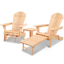 Gardeon 3 Piece Outdoor Beach Chair and Table Set 