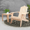 Gardeon Outdoor Beach Chairs Table Set Wooden Folding Adirondack Lounge