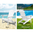 Gardeon Foldable Adirondack Beach Chair - White