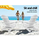 Gardeon Set of 2 Outdoor Sun Lounge Chairs Patio Furniture Lounger Beach Chair Adirondack