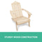 Gardeon 3 Piece Wooden Outdoor Beach Chair and Table Set Adirondack Chairs