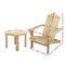 Gardeon Outdoor Sun Lounge Beach Chairs Table Setting Wooden Adirondack Patio Natural Wood Chair