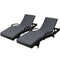 Gardeon Outdoor Sun Lounge Chair with Cushion - Black
