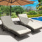 Gardeon Outdoor Sun Lounge Chair with Cushion- Grey