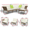 Gardeon 6pcs Outdoor Sofa Lounge Setting Couch Wicker Table Chairs Patio Furniture Beige