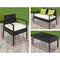 4 Seater Sofa Set Outdoor Furniture Lounge Setting Wicker Chairs Table Rattan Lounger Bistro Patio Garden Cushions Black