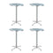 Gardeon 4pcs Outdoor Bar Table Furniture Adjustable Aluminium Cafe Table Round