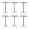 Gardeon 6pcs Outdoor Bar Table Furniture Adjustable Aluminium Cafe Table Round