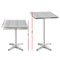 Gardeon 4pcs Outdoor Bar Table Furniture Adjustable Aluminium Square Cafe Table