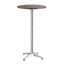 Outdoor Bar Table Furniture Wooden Cafe Table Aluminium Adjustable Round Gardeon