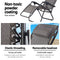 Gardeon Zero Gravity Chair 2PC Reclining Outdoor Sun Lounge Folding Camping